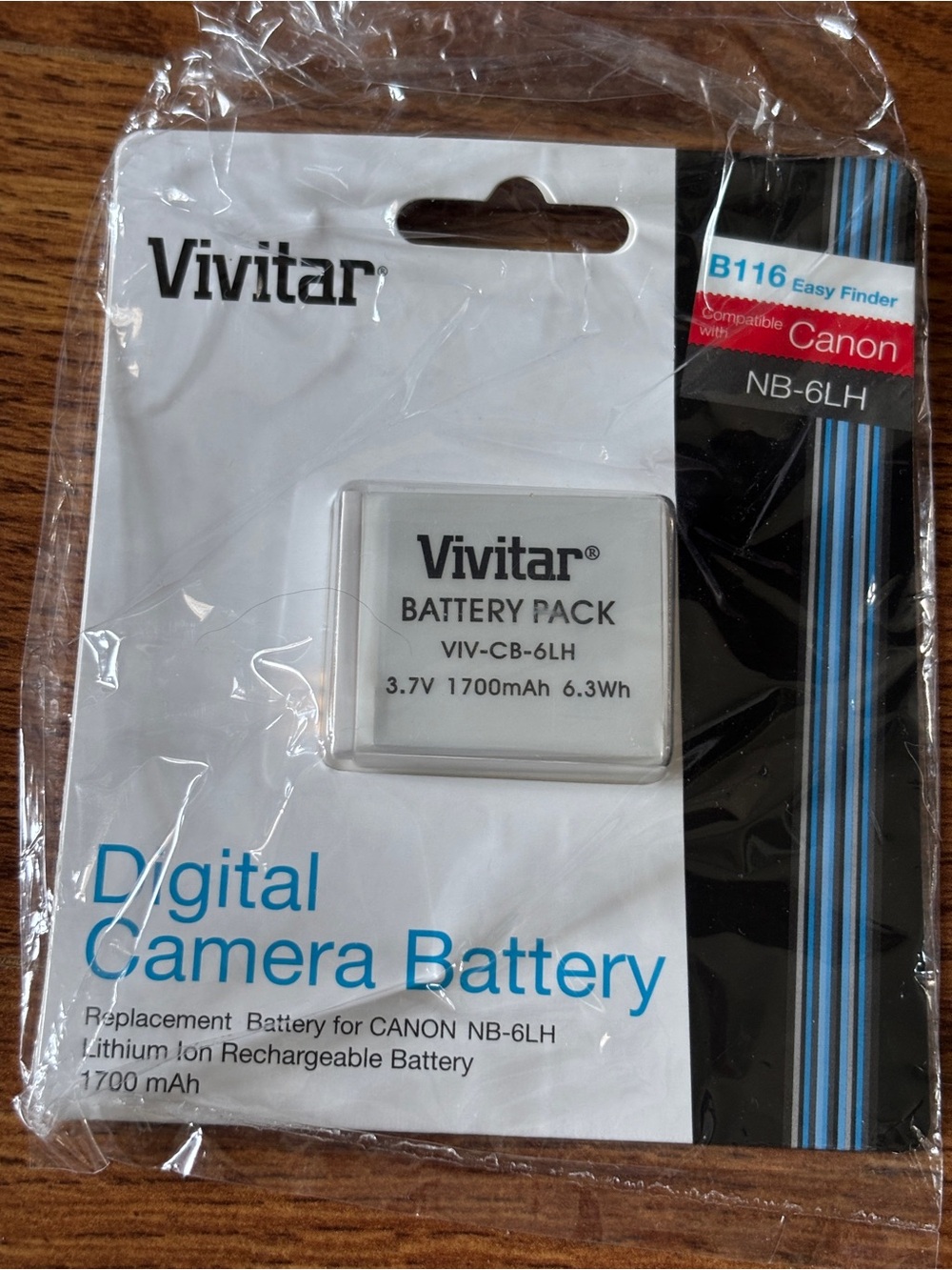 Vivitar Digital Camera Battery Pack - Replacement for Canon NB-6LH